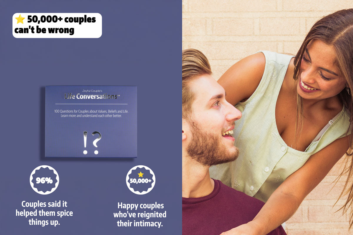 life conversations by joyful couple, social proof, smiling couple