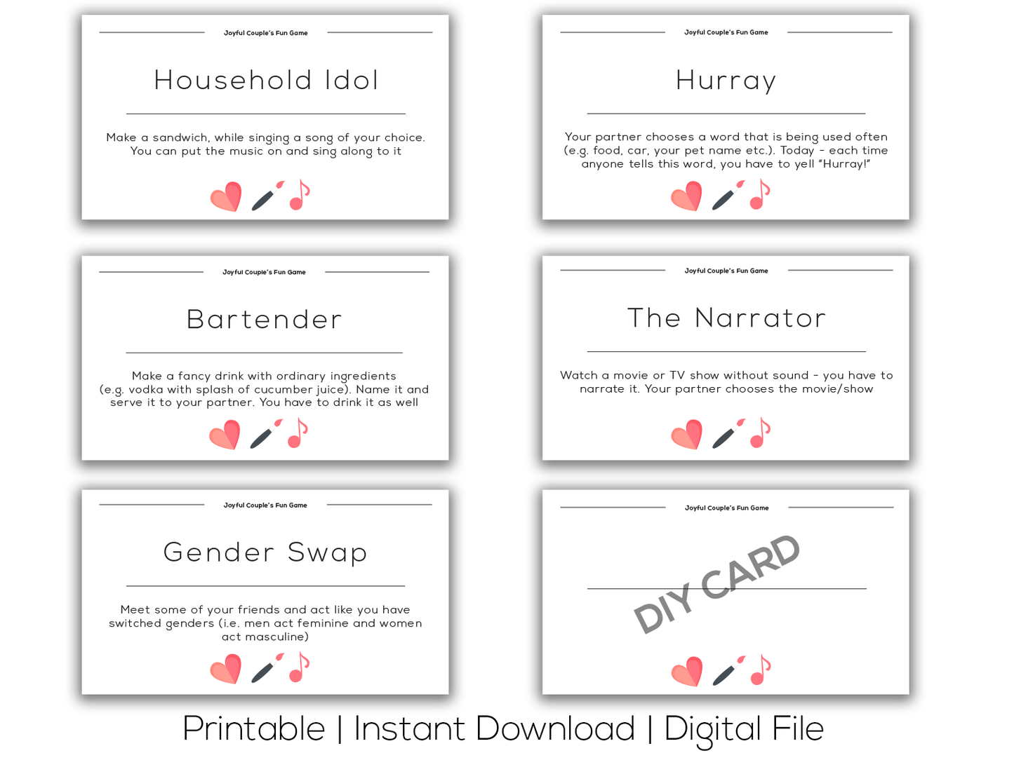 Fun Game for Couples (Printable) - Joyful Couple