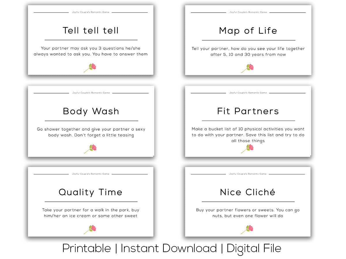 Romantic Game (Printable) - Joyful Couple