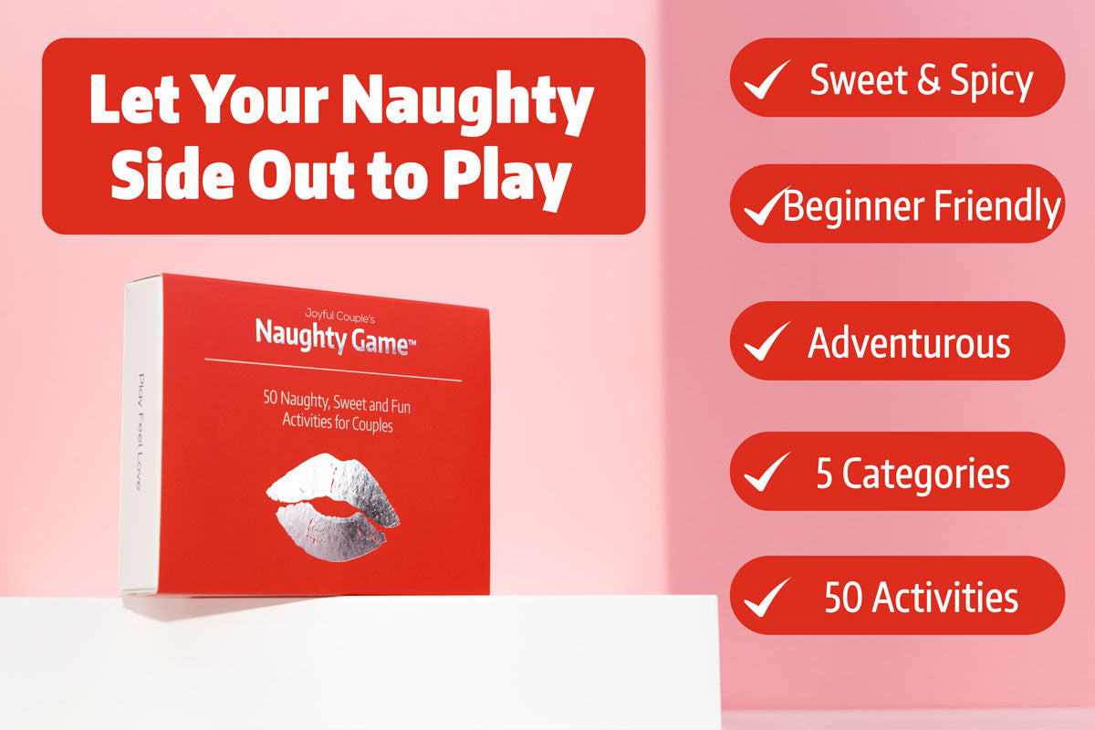 joyful couple's naughty game, benefits and reasons to play it, flirty, fun and naughty bedroom game for adventurous couples