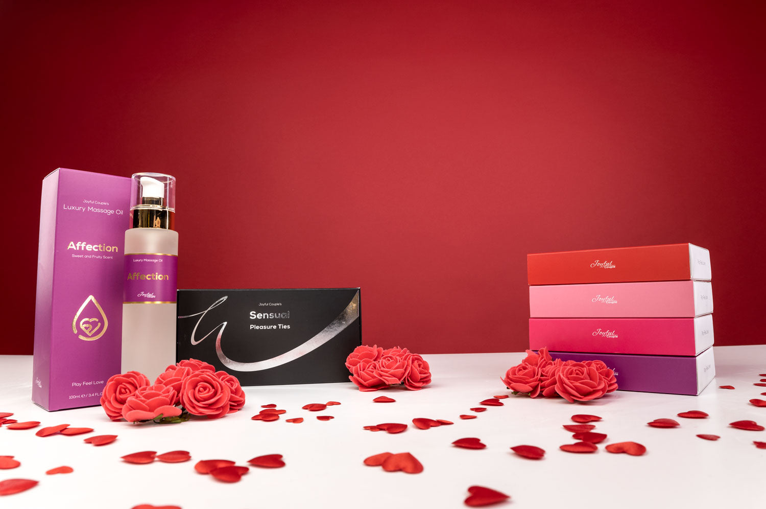 Valentine's Day Gifts by joyful couple, hero image