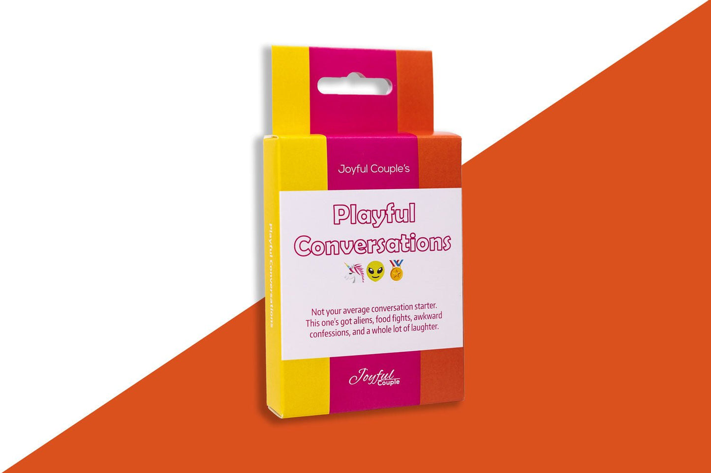 playful conversations by joyful couple, an unserious conversation starter for couples and close friends