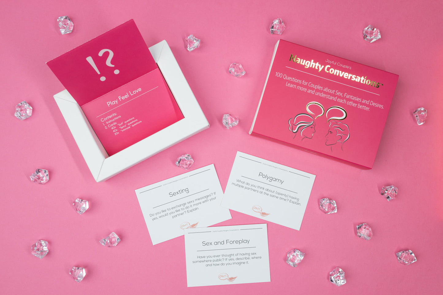 Joyful Couple's Naughty Conversations. What's in the box