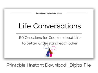Joyful Couple's Life Conversations. Printable version