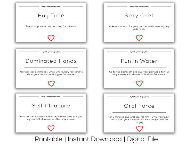 Naughty Game (Printable) - Joyful Couple